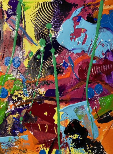 Akryl maleri Unika 37 af Per Jensen malet i 2026