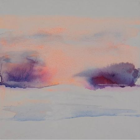 Akryl maleri Vinter af Marianne Laursen malet i 2026