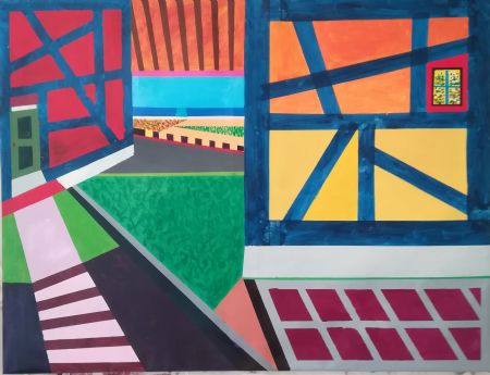 Akryl maleri NO.1142. PORT af Søren Kent malet i 2026