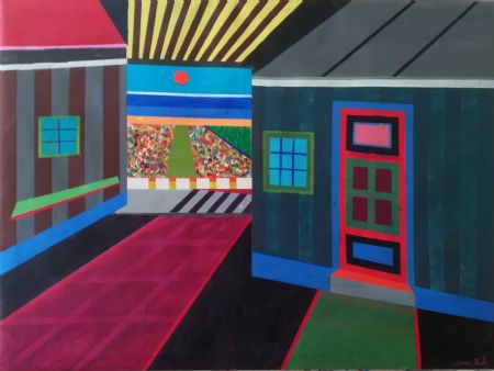 Akryl maleri NO 3151 PORT af Søren Kent malet i 2026