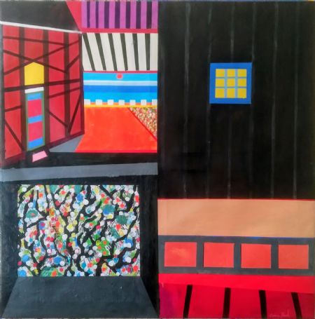 Akryl maleri NO. 2929 PORT af Søren Kent malet i 2025