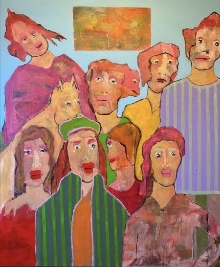 Akryl maleri Herfra hvor vi står. 1. af Henrik Diget Thomsen malet i 2025