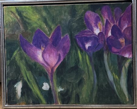 Akryl maleri Forår af helene Schoubye malet i 2026