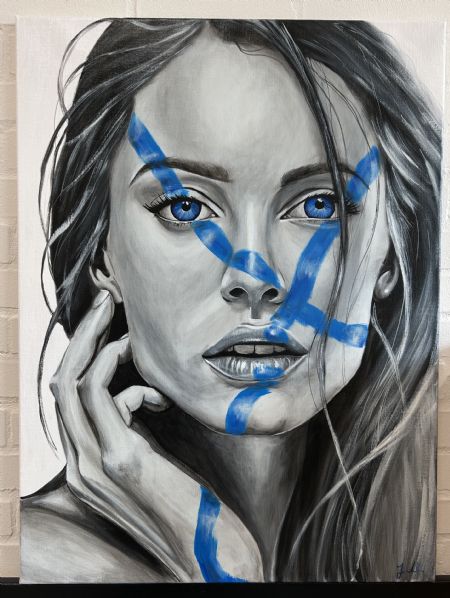 Akryl maleri Crossing af Jan Andersen malet i 2026