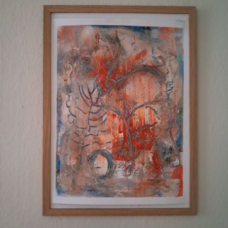 Akryl maleri Intet navn af Lis Vulpius malet i 2026