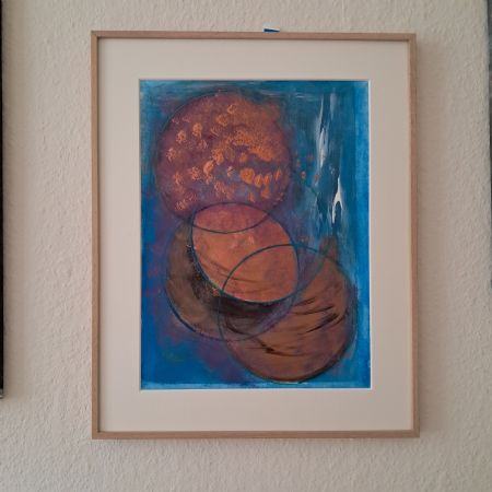 Akryl maleri Intet navn af Lis Vulpius malet i 2024