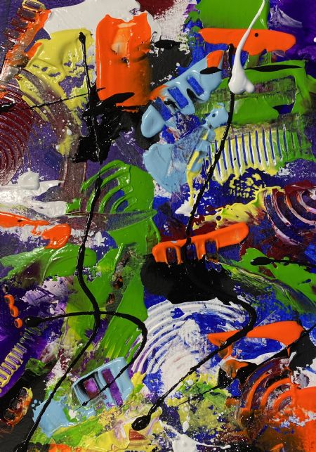 Akryl maleri Unika 42 af Per Jensen malet i 2026