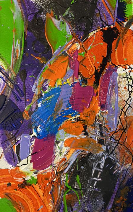 Akryl maleri Unika 43 af Per Jensen malet i 2026