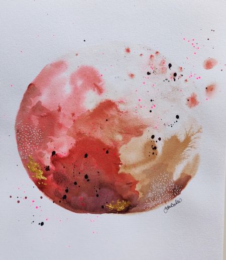 Blandede medier maleri Nr. 13 af Gitte Barlev malet i 2026