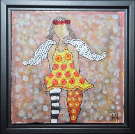 Blandede medier maleri Klods 436. Original, findes kun i et stk. www.Galleri-HJ.dk af Helle Jensen malet i 