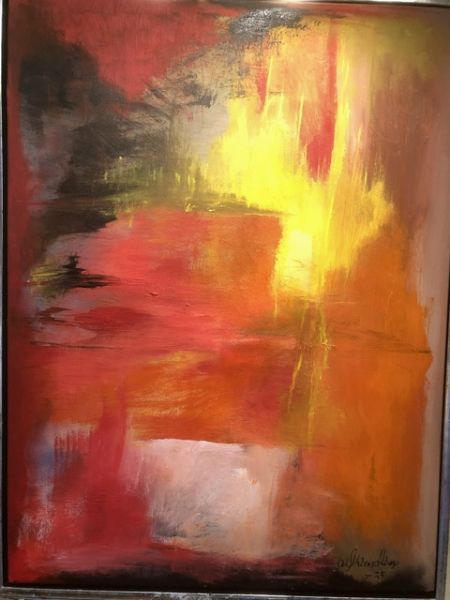 Akryl maleri Lyset af Alice Øhlenschlæger hillman malet i 2025