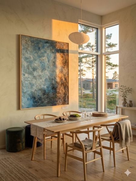 Akryl maleri Cosmos - 100x120cm af Giedre Yager malet i 2026