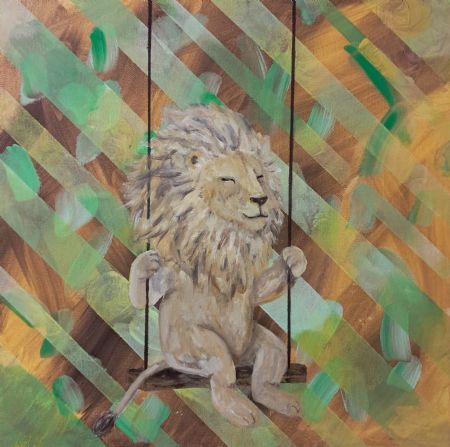 Blandede medier maleri Glæde af Christina Lind malet i 2025