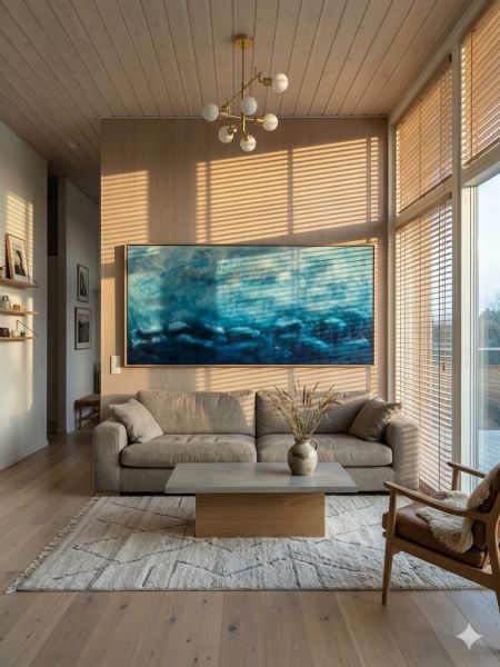 Akryl maleri Tide af Giedre Yager malet i 2026