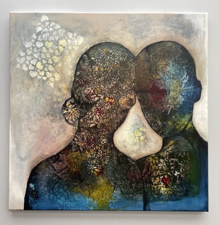 Akryl maleri Før Svaret af Vibeke Findshøj malet i 2026