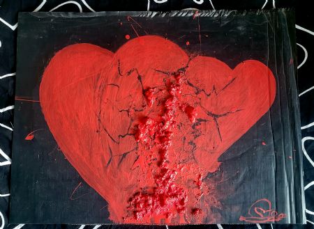 Akryl maleri Broken hearts af Stegaru malet i 2026