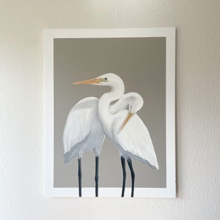 Akryl maleri De to Hejrer af Ida Stuhr Olsen malet i 2026