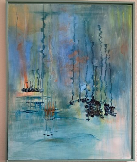 Akryl maleri Intet navn af Lis Vulpius malet i 2024