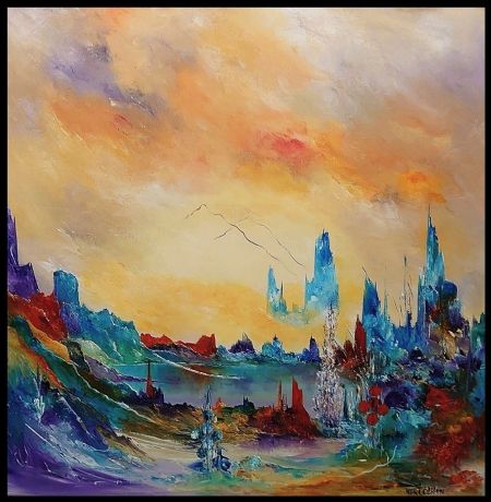 Akryl maleri Tid til tanker. af Atelier Olsson - Kurt Olsson malet i 2026