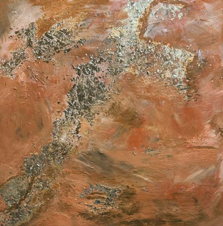 Akryl maleri Party of One af Anette Thorup Hansen (ATH) malet i 2026