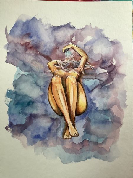  maleri Selfie af Nicole Forup malet i 2023