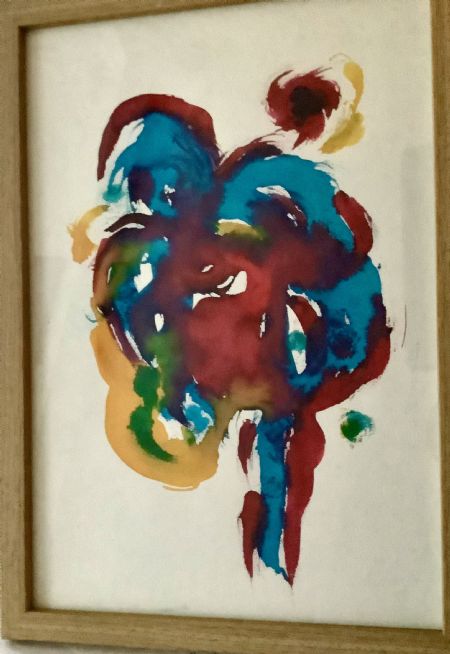 Akvarel maleri Joy af Nicole Forup malet i 2023