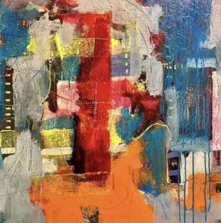 Akryl maleri Abstraktion. af Henrik Diget Thomsen malet i 2025