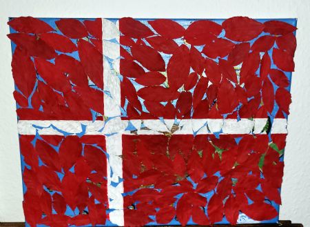 Akryl maleri Danish flag af Marian Stegaru malet i 2025