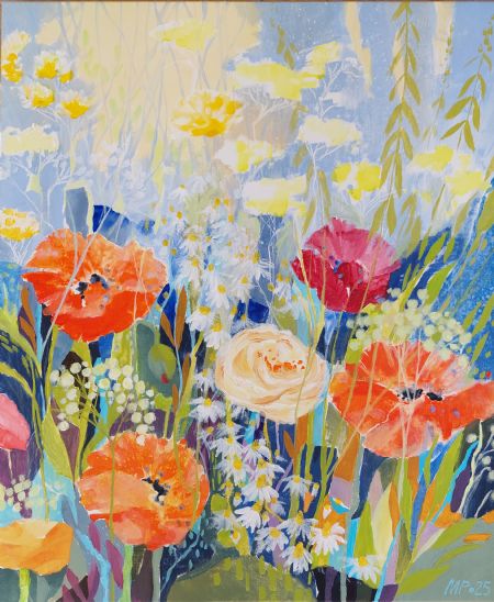 Akryl maleri Glæde IV af Alicja Pedersen malet i 2025