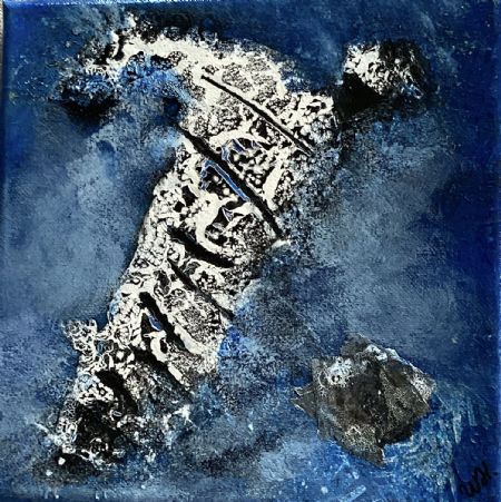 Blandede medier maleri Powertex 2 af Winnie Huniche malet i 2026