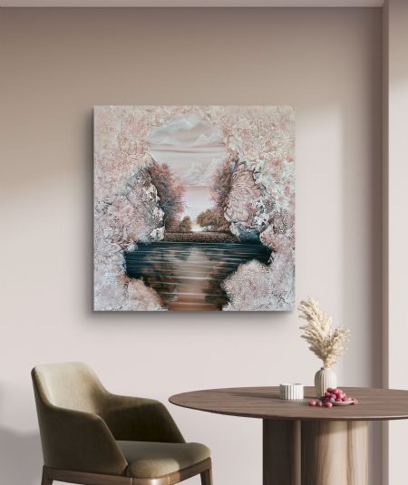 Akryl maleri Soft Love af Nanett Niby malet i 2026