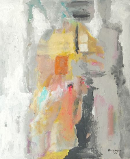 Akryl maleri Dancing in grey Notes af asger schioldan malet i 2026