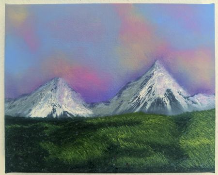 Olie maleri Serenity, Illuminated af Jennifer Hjuler Hansen malet i 2026