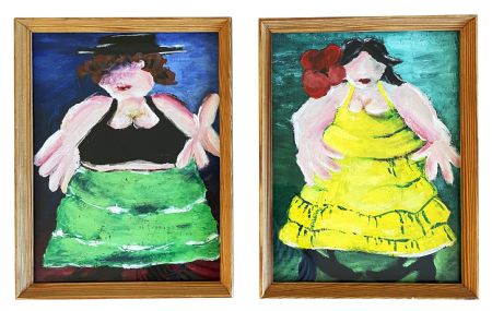 Akryl maleri Damer af Julie Damskier Skov malet i 2026