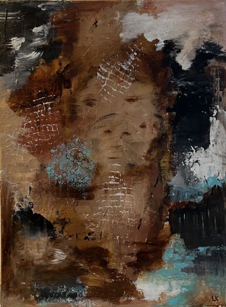 Akryl maleri I see you af Linda Kunckel malet i 2026