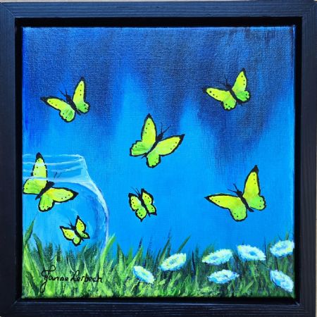 Akryl maleri Green freedom af Janne Lerbech malet i 