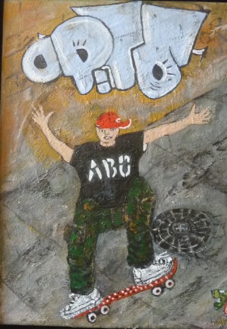 Akryl maleri Forever young af Hanni Rossenell malet i 2019