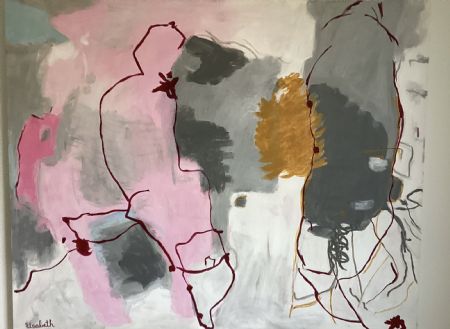 Akryl maleri Tilblivelse af Elsabeth Palm malet i 2022