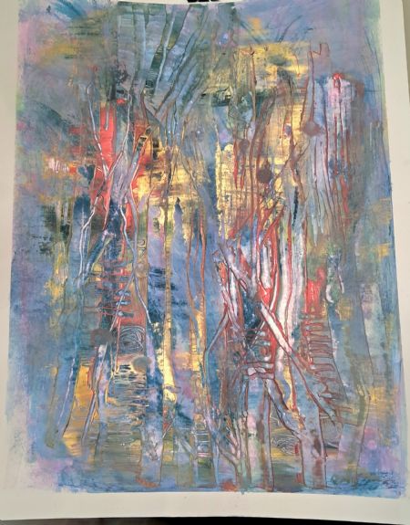 Akryl maleri Intet navn af Lis Vulpius malet i 2026