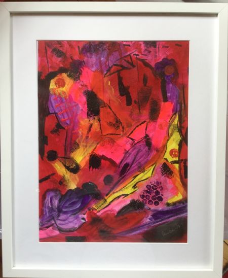 Akryl maleri Nr 52 af Anette Bangsgaard malet i 2017