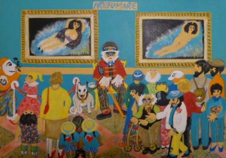 Akryl maleri Høj kvalificerede kustoder af Hanni Rossenell malet i 2021