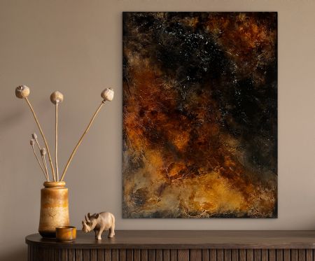 Akryl maleri Becoming af Sille Nielsen malet i 2026