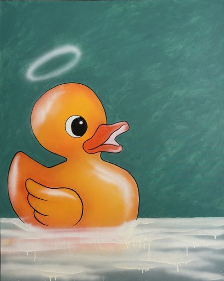 Akryl maleri Dont be childish af Ziva K. Vuttchi malet i 2025