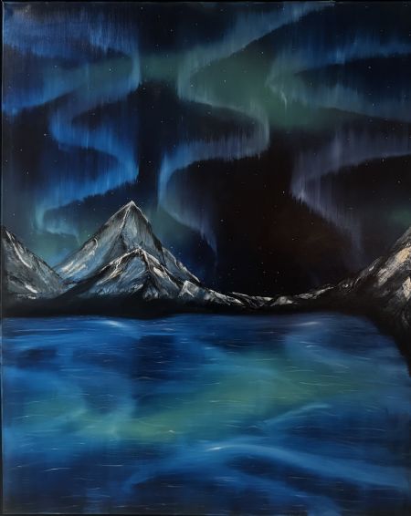 Olie maleri Deep dreams af Ziva K. Vuttchi malet i 2025