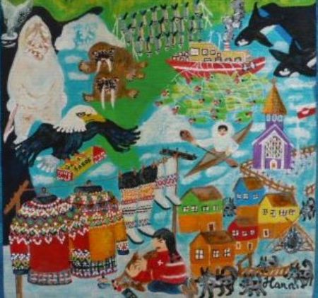  maleri Grønland af Hanni Rossenell malet i 2023