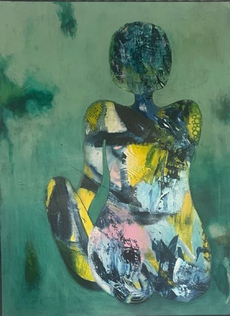 Akryl maleri Indre  Stilhed af Tove Vestergaard-Nielsen malet i 2026