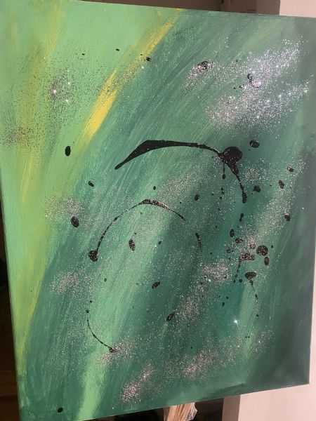 Akryl maleri Spring af Sheena Pedersen malet i 2026