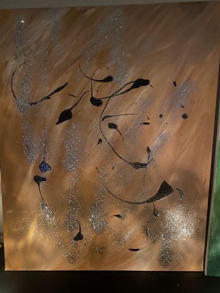  maleri Vinter sjov af Sheena Pedersen malet i 2026