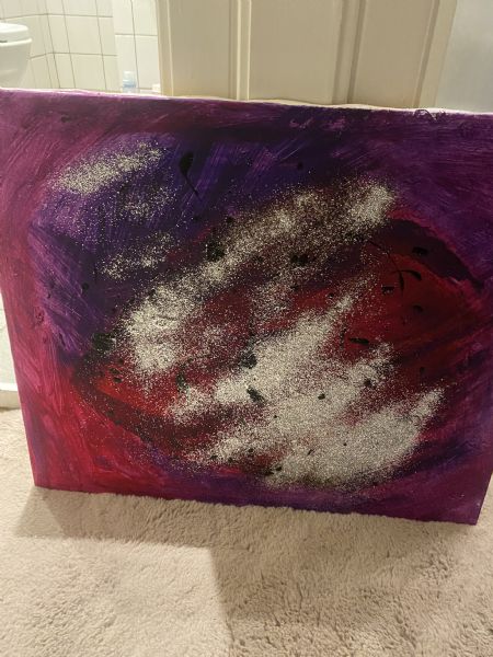 Akryl maleri Tusmørke af Sheena Pedersen malet i 2026