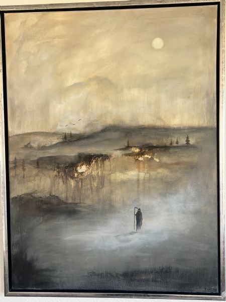 Akryl maleri DARKNESS No.1 af Pernille Eriksen malet i 2026